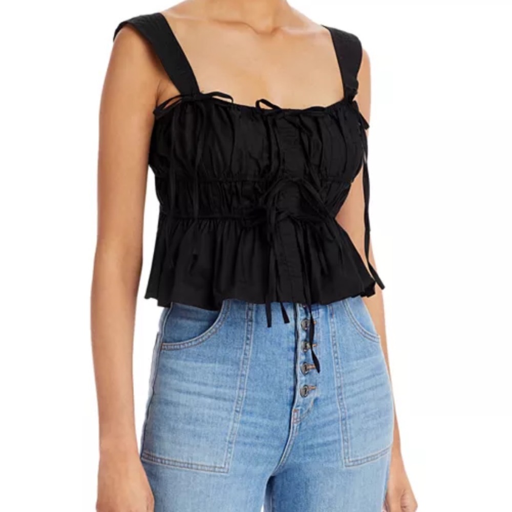 Moon River Black Tank Top